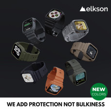 Elkson Apple Watch 8 Quattro Pro柔韌透氣耐磨防震防水TPU一體成形軍規錶帶41/45mm